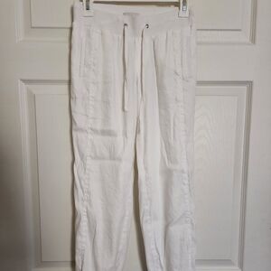 Women White jogger Pants